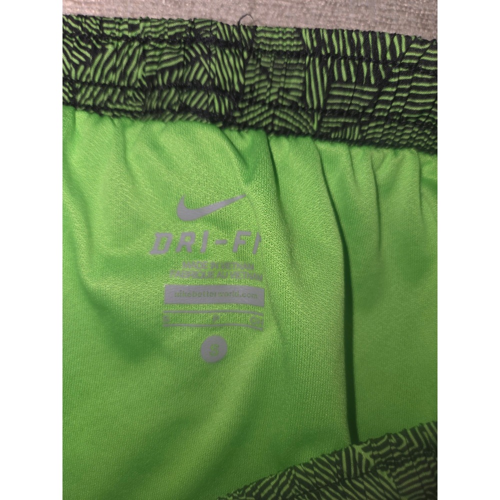Nike Dri-FIT Tempo Running Shorts Women's Small Green Black Geometric Athletic - Picture 3 of 5